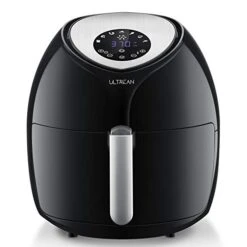 Ultrean Air Fryer 6 Quart, Large Family Size Electric Hot Airfryer XL Oven Oilless Cooker With 7 Presets, LCD Digital Touch Screen And Nonstick Detachable Basket,UL Certified,1700W (Black)