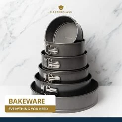 KCMCHB63 18 Cm Springform Cake Tin With Loose Base And PFOA Free Non Stick, Robust 1 Mm Carbon Steel, 7 Inch Round Pan, Grey -Wilton Shop 41VysY7qE7L