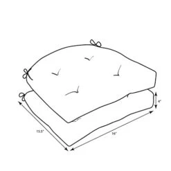 Outdoor/Indoor Lemon Tree Large Chair Pads, 17” X 17.5”, Yellow, 2 Count -Wilton Shop 41W0kipFF3L 3