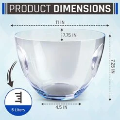 Ice Buckets For Parties - Ice Bucket - 5 Liter Clear Acrylic Champagne Bucket With Easy-to-Carry Handles - Indoor And Outdoor Parties -Wilton Shop 41W9g5YuVNL
