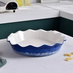 Pie Pan Porcelain Pie Dish Pie Plate Ceramic Deep Dish Pie Pan Non-Stick Pie Pans -Wilton Shop 41WBMapItUL