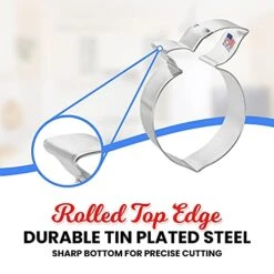 Peach Cookie Cutter 3.5 Inch – Made In The USA – Foose Cookie Cutters Tin Plated Steel - Peach Cookie Mold