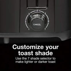 4 Slice Toaster With Extra Wide Slots For Bagels, Cool-Touch Walls, Shade Selector, Toast Boost, Auto Shut-off And Cancel Button, Black (24215PS) -Wilton Shop 41WJo3koGOL