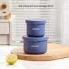 Silicone Bento Box With Lid Baby Storage Durable Bowl Mixing Serving Eating Non-Slip Easy Grip Indoor Outdoor Travel To-Go Food Containers Set2 Canister (BLUE-ROUND) 2 Silicone Bento Box With Lid Baby Storage Durable Bowl Mixing Serving Eating Non-Slip Easy Grip Indoor Outdoor Travel To-Go Food Containers Set2 Canister (BLUE-ROUND) -Wilton Shop 41WKKp22xFL