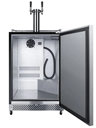 Summit Appliance SBC696OSWKDTWIN 24" Wide Built-In Outdoor Wine Kegerator, Weatherproof, Full-Sized Wine Dispenser, Complete Dual Tap Kit, Automatic Defrost, Digital Thermostat, Open Door Alarm 5 Summit Appliance SBC696OSWKDTWIN 24" Wide Built-In Outdoor Wine Kegerator, Weatherproof, Full-Sized Wine Dispenser, Complete Dual Tap Kit, Automatic Defrost, Digital Thermostat, Open Door Alarm - Image 3
