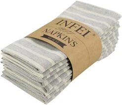 Broad Striped Cotton Blended Dinner Cloth Napkins - Set Of 12 (40 X 30 Cm) - For Events & Home Use (Navy) 19 Broad Striped Cotton Blended Dinner Cloth Napkins - Set Of 12 (40 X 30 Cm) - For Events & Home Use (Navy) -Wilton Shop 41WUcV3rdOL. AC