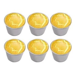 UgyDuky Set Of 6 Nonstick Individual Tumblers Popovers| Chocolate Molten Pans| Pudding Cups| Raspberry Souffle Pot| Darioles Ramekins Brownies Mold - Size 3 Inches