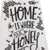 By Kathy 35506 LOL Made You Smile Dish Towel, 28 X 28-Inches, Honey Is Where Your Honey Is