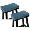 Baibu Set Of 2 Rectangle Bench Stool Cushion, Non-Slip Saddle Stool Seat Cushions Bar Stool Cushion With Machine Washable Cover - 2 Cushions Only (Blue, 18x9.5x1.5in) 1 Baibu Set Of 2 Rectangle Bench Stool Cushion, Non-Slip Saddle Stool Seat Cushions Bar Stool Cushion With Machine Washable Cover - 2 Cushions Only (Blue, 18x9.5x1.5in) -Wilton Shop 41WcrPZiGoL