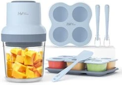 Baby Food Maker, HEYVALUE 13-in-1 Baby Food Processor Set For Fruit, Vegatable, Meat, Baby Food Blender With Baby Food Containers, Baby Food Freezer Tray, Baby Spoons, Silicone Spatula(Light Green) -Wilton Shop 41WpaHvMrdL. AC
