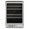 And Bath ZLINE 24" Monument Autograph Edition Dual Zone 44-Bottle Wine Cooler In Stainless Steel With Gold Accents (RWVZ-UD-24-G) -Wilton Shop 41WrxFg2xaL