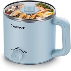 Topwit Electric Hot Pot, Mini Ramen Cooker, 1.6L Noodles Pot, Multifunctional Electric Cooker For Pasta, Shabu-Shabu, Oatmeal, Soup And Egg With Over-Heating Protection, Boil Dry Protection, Black 13 Topwit Electric Hot Pot, Mini Ramen Cooker, 1.6L Noodles Pot, Multifunctional Electric Cooker For Pasta, Shabu-Shabu, Oatmeal, Soup And Egg With Over-Heating Protection, Boil Dry Protection, Black -Wilton Shop 41X8Tu96BL. AC
