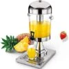 Eer And Beverage Tower Beer Tower Dispenser Fountain Juice Beverage Dispenser Single Stainless Steel Pipe For Glasses For Water Sangria (Color : Silver, Size : 35x26x60cm) -Wilton Shop 41XAuTpsDUL