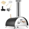 13" Wood Pellet Outdoor Pizza Oven Portable Pizza Maker Stainless Steel Pizza Grill With Pizza Stone, Pizza Peel, Waterproof Carry Bag -Wilton Shop 41XBEAUekHL