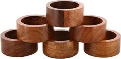 Set Of 12 Wooden Handmade Decorative Napkin Rings For Dinner Party Table Decor 1.5 Inch -Wilton Shop 41XFTZyj7cL. AC