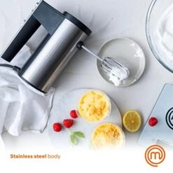 Hand Mixer Electric, Handheld Egg Beater With Whisk Attachments And Dough Hooks, Stainless Steel Cake Accessories For Baking, Whipping Machine With Dishwasher Safe Parts, 6 Speed Settings -Wilton Shop 41XNjX62xuL