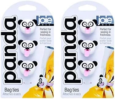 MSC International Joie Panda, Silicone, Set Of 3, Includes 6 Bag Ties, Set Of 2, White 6 MSC International Joie Panda, Silicone, Set Of 3, Includes 6 Bag Ties, Set Of 2, White - Image 4