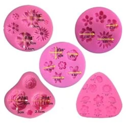 Flower Fondant Cake Molds-5 Pcs-Daisy Flower,Rose Flower,Chrysanthemum Flower And Small Flower,Candy Silicone Molds Set For Chocolate Fondant Polymer Clay Soap Crafting Projects & Cake Decoration -Wilton Shop 41XVlQWG2PL