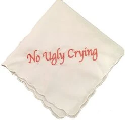 Perfect Bridesmaid Gift No Ugly Crying Wedding Handkerchief Embroidered Set Of 8 Wedding Favors- Bridal Party Favors(Black) -Wilton Shop 41XW3FW05AL. AC