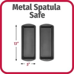 Cook Set Of 2 Extra Large 13'' X 5'' Nonstick Steel Bread Loaf Pans, Gray 12 Cook Set Of 2 Extra Large 13'' X 5'' Nonstick Steel Bread Loaf Pans, Gray -Wilton Shop 41XYRneBgjL