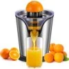Orange Juice Squeezer Electric Citrus Juicer With Two Interchangeable Cones Suitable For Orange, Lemon And Grapefruit, Brushed Stainless Steel -Wilton Shop 41XhedKn8mL
