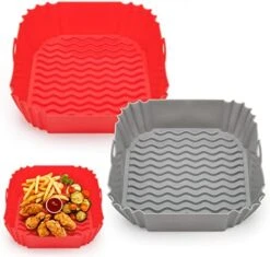 2 Pack Air Fryer Silicone Liners Pot For 1 To 3 QT, Anglecai 6.5 Inch Air Fryer Silicone Bowl Basket Round, Reusable Air Fryer Silicone Inserts Washable Air Fryer Baking Tray For Air Feyer Oven -Wilton Shop 41Xk5yL8GBL. AC
