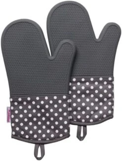 Silicone Oven Mitts, 12-inch Long Flexible Textured Grip Kitchen Mittens, Washable Insulated Oven Mitts Heat Resistant 500°F, Non Slip 2 Piece Oven Mitt Set For Cooking & Baking (Black) 18 Silicone Oven Mitts, 12-inch Long Flexible Textured Grip Kitchen Mittens, Washable Insulated Oven Mitts Heat Resistant 500°F, Non Slip 2 Piece Oven Mitt Set For Cooking & Baking (Black) -Wilton Shop 41Xlw aWNaL. AC