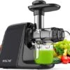 Juicer Machines, NXONE Cold Press Juicer For Vegetable And Fruit, Slow Masticating Juicer With 3 Speed Modes, Slow Juicer With Quiet Motor & Reverse Function, Easy To Clean With Brush, Black -Wilton Shop 41XoXLuQQ5L