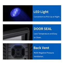 1.8 Cu.Ft Electronic Cooler Humidor, 200 Capacity Temperature Control Black Cabinet With Cedar Shelves For Home Office And Bar -Wilton Shop 41XvJVuvaSL