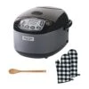 NL-GAC10BM 5.5 Cup (Uncooked) Umami Micom Rice Cooker Bundle With Oven Mitt (2-Pack), And 15-Inch Bamboo Spoon (3 Items)