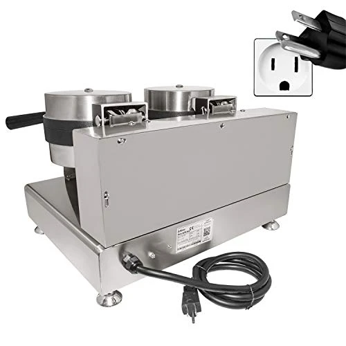 Belgian Waffle Maker | Waffle Iron | 360° Rotating Mechanism | 2 Round-Shape Waffles | Nonstick | 110V (DOUBLE) 6 Belgian Waffle Maker | Waffle Iron | 360° Rotating Mechanism | 2 Round-Shape Waffles | Nonstick | 110V (DOUBLE) - Image 4