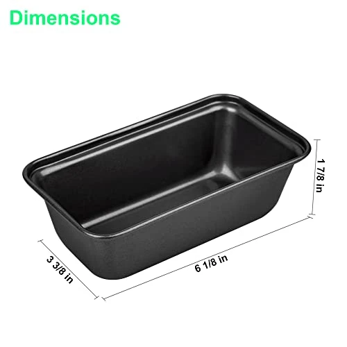 6 Pack Mini Loaf Pans, Non-Stick Baking Bread Pan, Carbon Steel Bakeware 4 6 Pack Mini Loaf Pans, Non-Stick Baking Bread Pan, Carbon Steel Bakeware - Image 2
