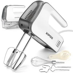 Hand Mixer Electric, 5 Speed Ultra Power Hand Mixer 400W Home Kitchen Mixers With Storage Cas, 5 Stainless Steel Accessories 1 Egg White Separator,Self-Control Speed, Eject Button For Easy Whipping