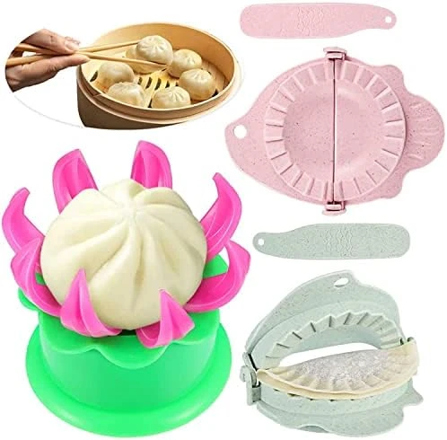 5 Pieces Bun Maker Bun Dumpling Maker Steam Filled Plastic Mold And Filling Spoon Cooking Tool Set For Kids Learning To Make Delicious Bun And Dumplings(Green, Pink) 9 5 Pieces Bun Maker Bun Dumpling Maker Steam Filled Plastic Mold And Filling Spoon Cooking Tool Set For Kids Learning To Make Delicious Bun And Dumplings(Green, Pink) - Image 7
