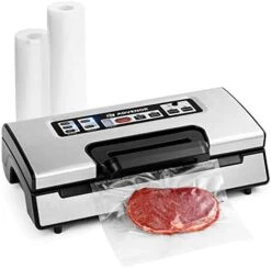 Vacuum Sealer Pro Food Sealer With Built-in Cutter And Bag Storage Includes 2 Bag Rolls 8"x16'and 11"x16' Handle Lock Design 90kpa Double Heat Seal For Food Preservation -Wilton Shop 41Y4wZmh4XL. AC