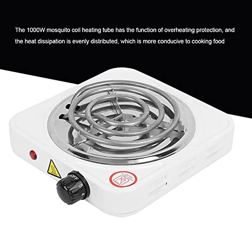 Electric Single Burner, 1000W Stainless Steel Portable Single Burner, 21x21x7.5cm, Household Square Single Tube Electric Furnace, For Cooking, Boiling Water 6 Electric Single Burner, 1000W Stainless Steel Portable Single Burner, 21x21x7.5cm, Household Square Single Tube Electric Furnace, For Cooking, Boiling Water - Image 4