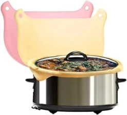 ™, Silicone Crock Pot Liners Reusable Insert, Fit 6QT Oval & Round Slow Cooker Divider Liner, Premium Food-Safe Silicone (Grey) -Wilton Shop 41YBdJu0XoL. AC