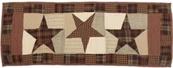 Abilene Star Quilted Runner 13x48 Country Patchwork Kitchen Tabletop Design, Burgundy -Wilton Shop 41YHhMe6G1L. AC