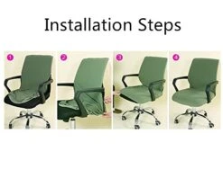 Seiyue Slipcovers Cloth Chair Pads Removable Cover Stretch Cushion Resilient Fabric Office Desk Chair Cover (Only Cover,No Chair) -Wilton Shop 41YTHX9MUlL