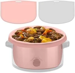 2 Pack Slow Cooker Liners - Reusable Crock Pot Divider, Safe Silicone Cooking Bags Fit 7-8 Quarts Oval Or Round Pot (Fit 8 QT Grey+Pink) 17 2 Pack Slow Cooker Liners - Reusable Crock Pot Divider, Safe Silicone Cooking Bags Fit 7-8 Quarts Oval Or Round Pot (Fit 8 QT Grey+Pink) -Wilton Shop 41YVDutY8lL. AC