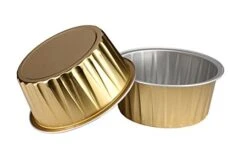 3 2/5" 4oz 120ml 100/PK Disposable Aluminum Foil Cups For Muffin Cupcake Baking Bake Utility Ramekin Cup Gold 8 3 2/5" 4oz 120ml 100/PK Disposable Aluminum Foil Cups For Muffin Cupcake Baking Bake Utility Ramekin Cup Gold -Wilton Shop 41YhQWrUgyL