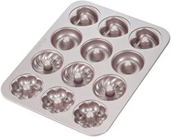 Donut Mold Cake Pan, 12-Cavity Non-Stick Ring Doughnut Bakeware For Oven Baking (Champagne Gold) -Wilton Shop 41YqL2UV1sL. AC