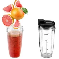 2 Pack 24 OZ Replacement Blender Cups With Lid For Ninja Auto IQ BL480 BL482 BL642 NN102 BL682 BL450 BL2013 -Wilton Shop 41Yqe27u47L