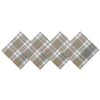 Grey Winter Cottage Cabin Plaid 100% Cotton Fabric Napkins, Gray/Taupe Country Rustic Holiday Plaid Easy Care Cotton Weave Napkins, Set Of 4 Napkins -Wilton Shop 41YysGbtjwL