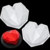3D Diamond Heart Shaped Silicone Molds Geometric Heart Chocolate Molds Valentines Day Love Molds For DIY Ice Cream Cake Pop Cupcake Ice Lolly Mousse Candy (White,2 Pieces) -Wilton Shop 41Z4OO35yYL