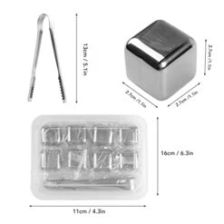 Stainless Steel Ice, Reusable 27mm 8pcs Whiskey Stones Mirror Polished For Wine -Wilton Shop 41Z6h52o7jL