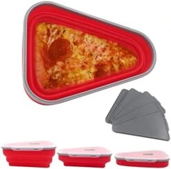 GENERIC Pizza Storage Container,Expandable Red Pizza Slice Container With 5 Microwavable Serving Trays,Reusable Pizza Keeper Of Leftover Pizza 15 GENERIC Pizza Storage Container,Expandable Red Pizza Slice Container With 5 Microwavable Serving Trays,Reusable Pizza Keeper Of Leftover Pizza -Wilton Shop 41Z9es0301L. AC