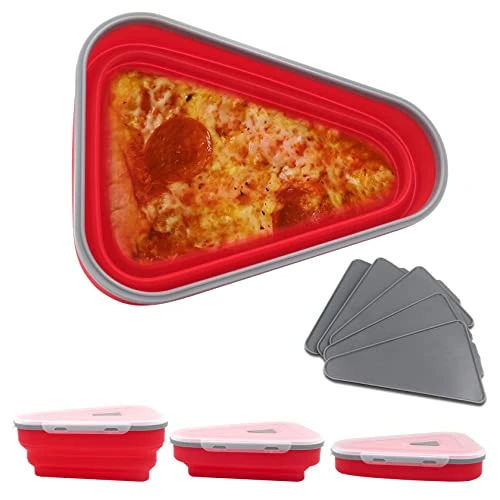 GENERIC Pizza Storage Container,Expandable Red Pizza Slice Container With 5 Microwavable Serving Trays,Reusable Pizza Keeper Of Leftover Pizza 3 GENERIC Pizza Storage Container,Expandable Red Pizza Slice Container With 5 Microwavable Serving Trays,Reusable Pizza Keeper Of Leftover Pizza