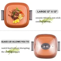 Extra Deep Nonstick Electric Skillet - Scratch Resistant - Serves 3 To 5 People (6Qt.) -Wilton Shop 41ZDXkKGplL