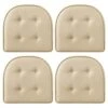U-Shaped Chair Cushions For Dining Chairs 4 Pack, Memory Foam Chair Pads With Tufted Design And Non-Slip Backing, 17" X 16", Khaki 2 U-Shaped Chair Cushions For Dining Chairs 4 Pack, Memory Foam Chair Pads With Tufted Design And Non-Slip Backing, 17" X 16", Khaki -Wilton Shop 41ZHROVJ5JL